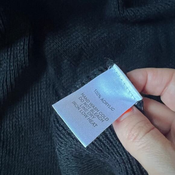 Autumn Daze Black Cowl Neck Long Sleeve Sweater Dress size M - Picture 8 of 10